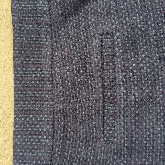 Ann Taylor Loft Petites Black Gray & Purple Polka Dot Mini Skirt Size 8P - Picture 9 of 11